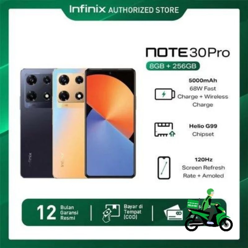 Infinix Note 30 Pro 8/256GB Up To 16GB Ram Suport Wireless Charger