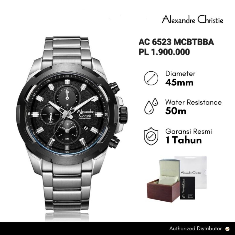 Jam Tangan Pria Alexandre Christie 6523 / AC 6523 Original