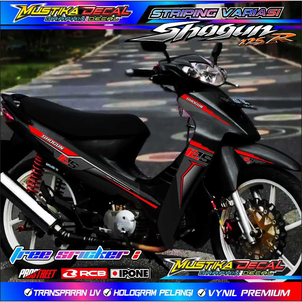 STRIPING VARIASI SUZUKI SHOGUN 125 R / STIKER LIST VARIASI MOTOR SUZUKI SHOGUN 125 R