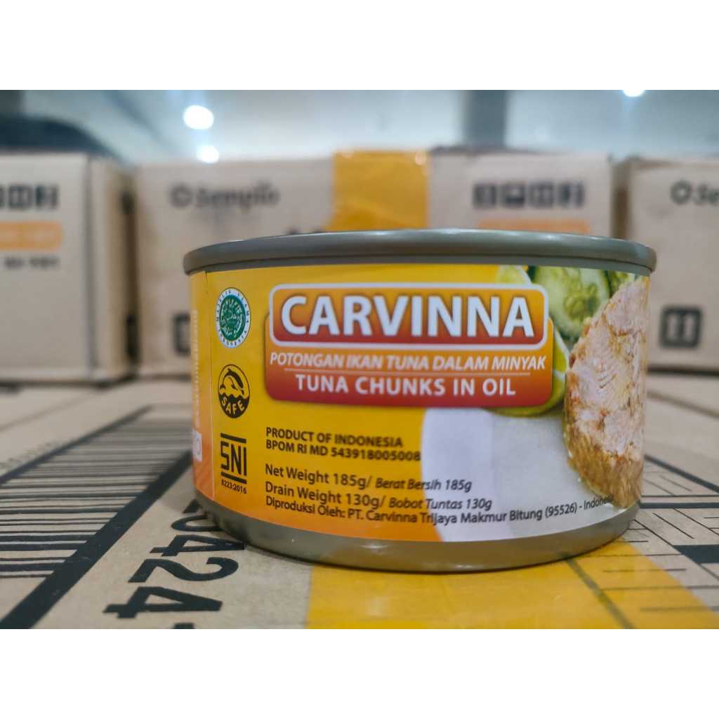 

Tuna Kaleng High Quality merek Carvinna Oil (dalam minyak) 185gr