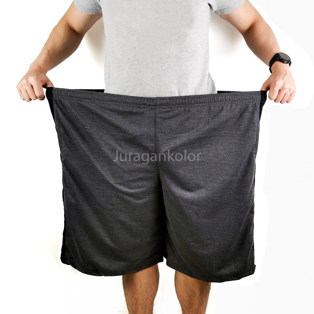 Import Terbaik Celana Pendek Pria SUPER BIG SIZE JUMBO Kaos Baby Terry Kombinasi murah