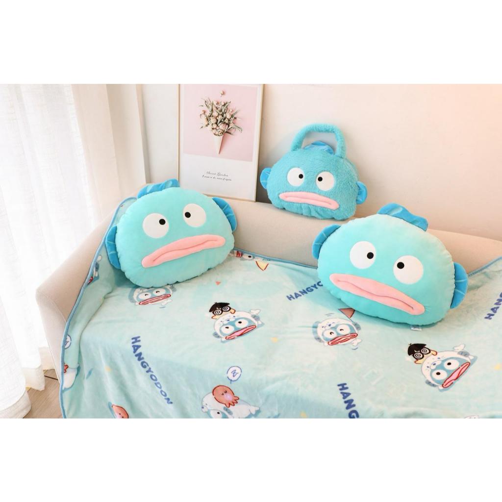 Bantal Selimut Balmut Handoyon Japanese Cartoon Ugly Fish Hanton Bahan Plush
