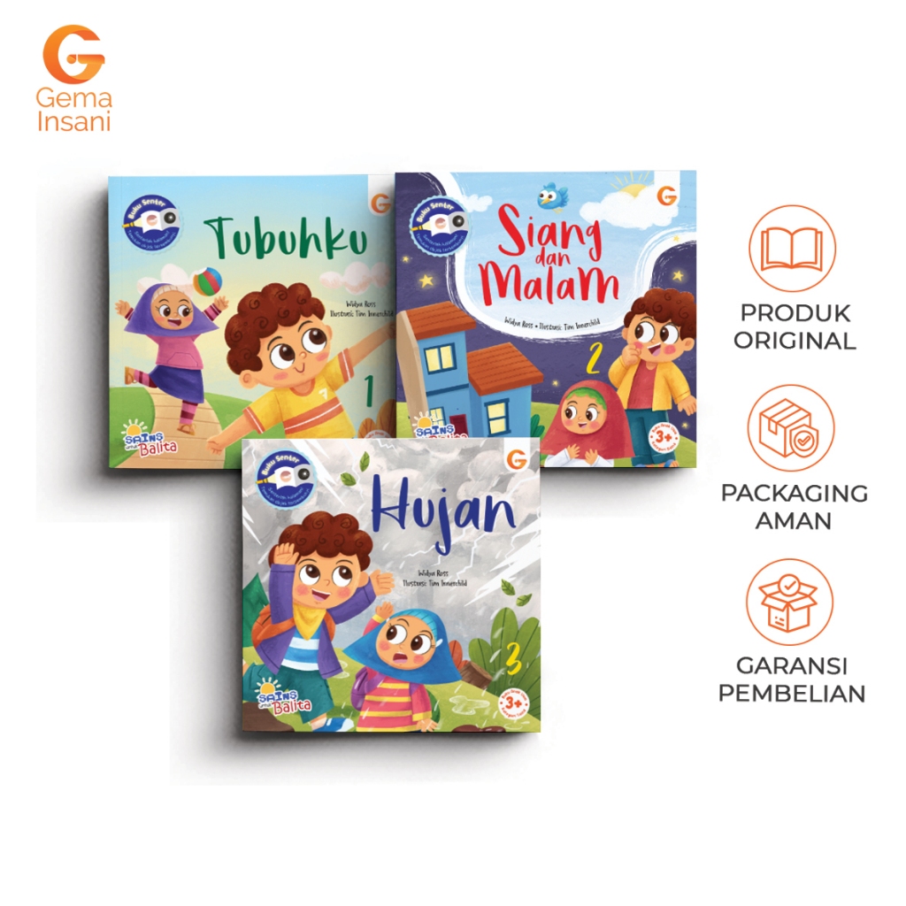 Gema Insani Buku Anak 1 Set Sains Untuk Balita 3 Buku Science For Kids Series Ilmu Pengetahuan