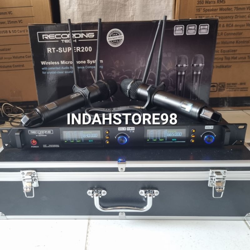 Mic Wireless Recording Tech RT Super 200 Black Edition Original RT Super200