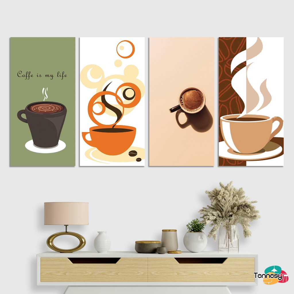 HIASAN DINDING WALL DECOR PAJANGAN POSTER DEKORASI KAMAR RUMAH COFFEE LOGO KOPI