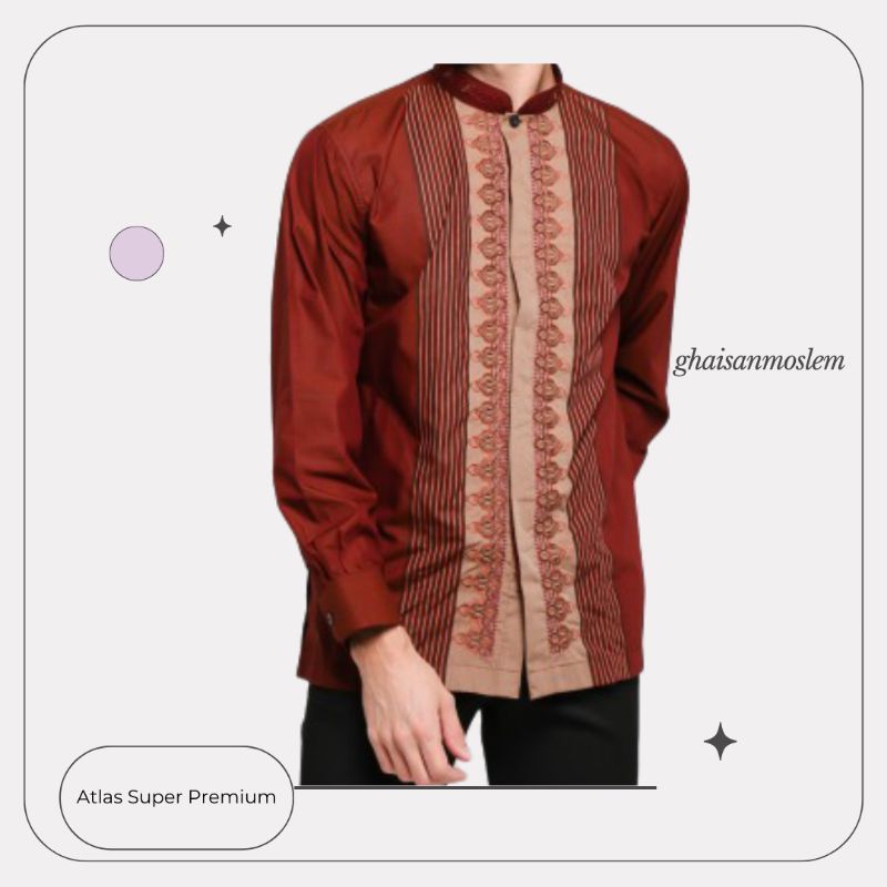 BAJU MUSLIM PRIA | BAJU KOKO ATLAS SUPER PREMIUM 2