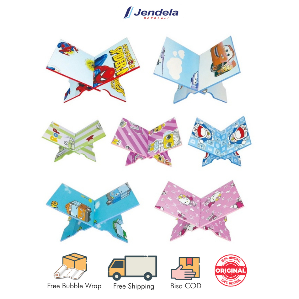 

Rekal Iqro Anak Karakter Kartun Dudukan Meja Baca iqro Alas Ngaji Atk