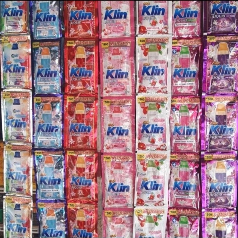 12 Sachet - Soklin So Klin Liquid Cair Detergent Cair Sachet Renceng