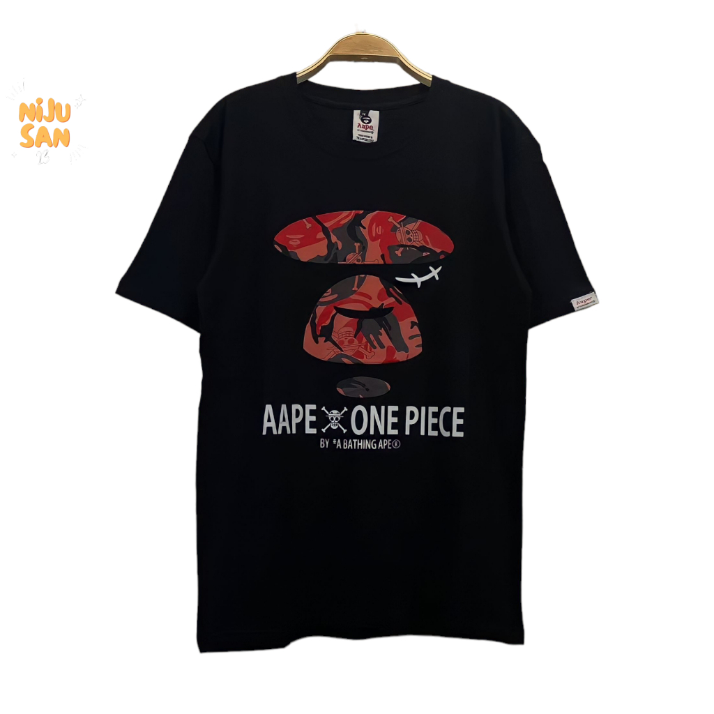 KAOS BAPE X ONEPIECE PREMIUM MIRROR FULLTAG | TSHIRT HYPEBEAST ONE PIECE MIRROR 1:1 ORIGINAL | KAOS 