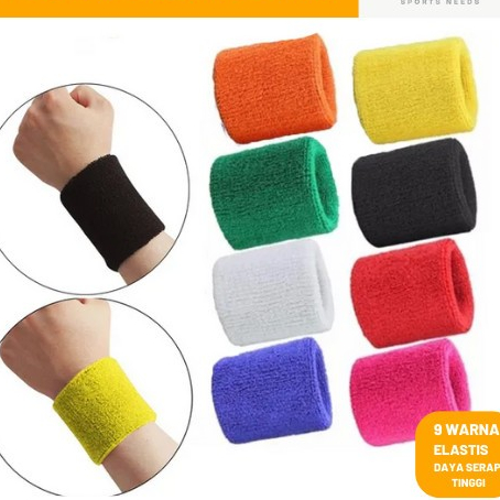 wristband handband handuk pergelangan tangan olahraga tenis badminton basket pria wanita