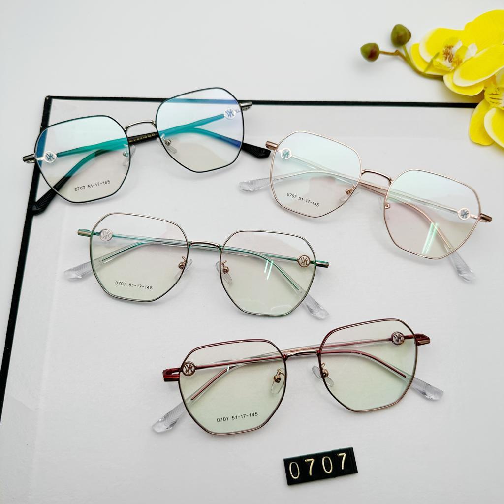 FRAME 0707/KACAMATA FASHION WANITA/PRIA BENING NORMAL/KACAMATA BESI TITANIUM/FRAME KACAMATA/