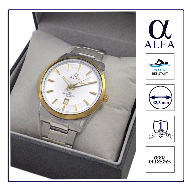 ALFA Jam Tangan Pria Tahan Air 88072 Original