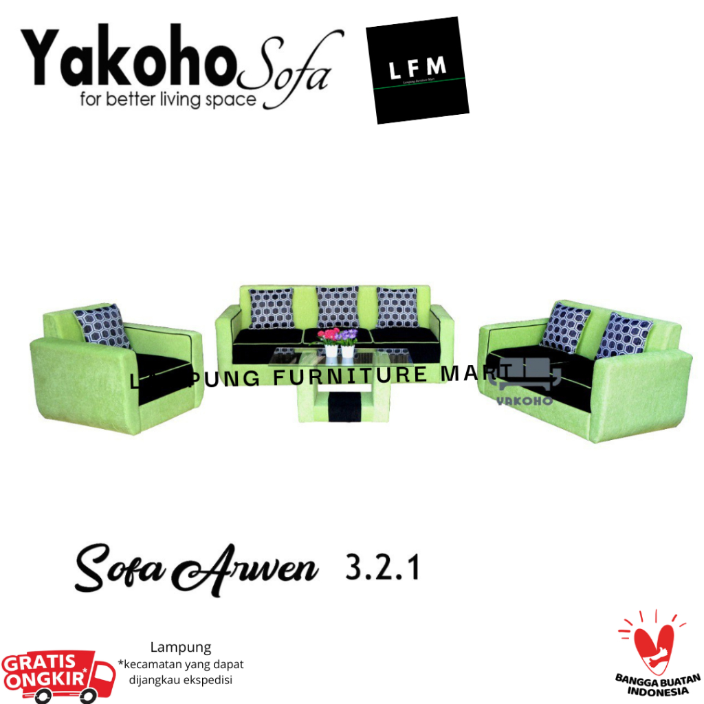 Sofa Minimalis Arwen 321 + Meja - LFM Lampung