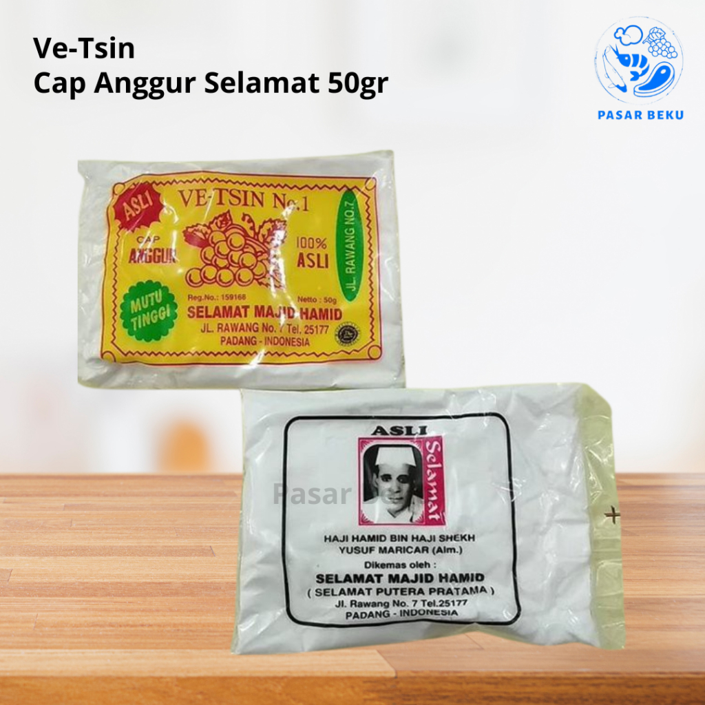 

Vetsin Selamat Cap Anggur 50gr Penyedap Makanan Penguat Rasa Pasar Beku Padang