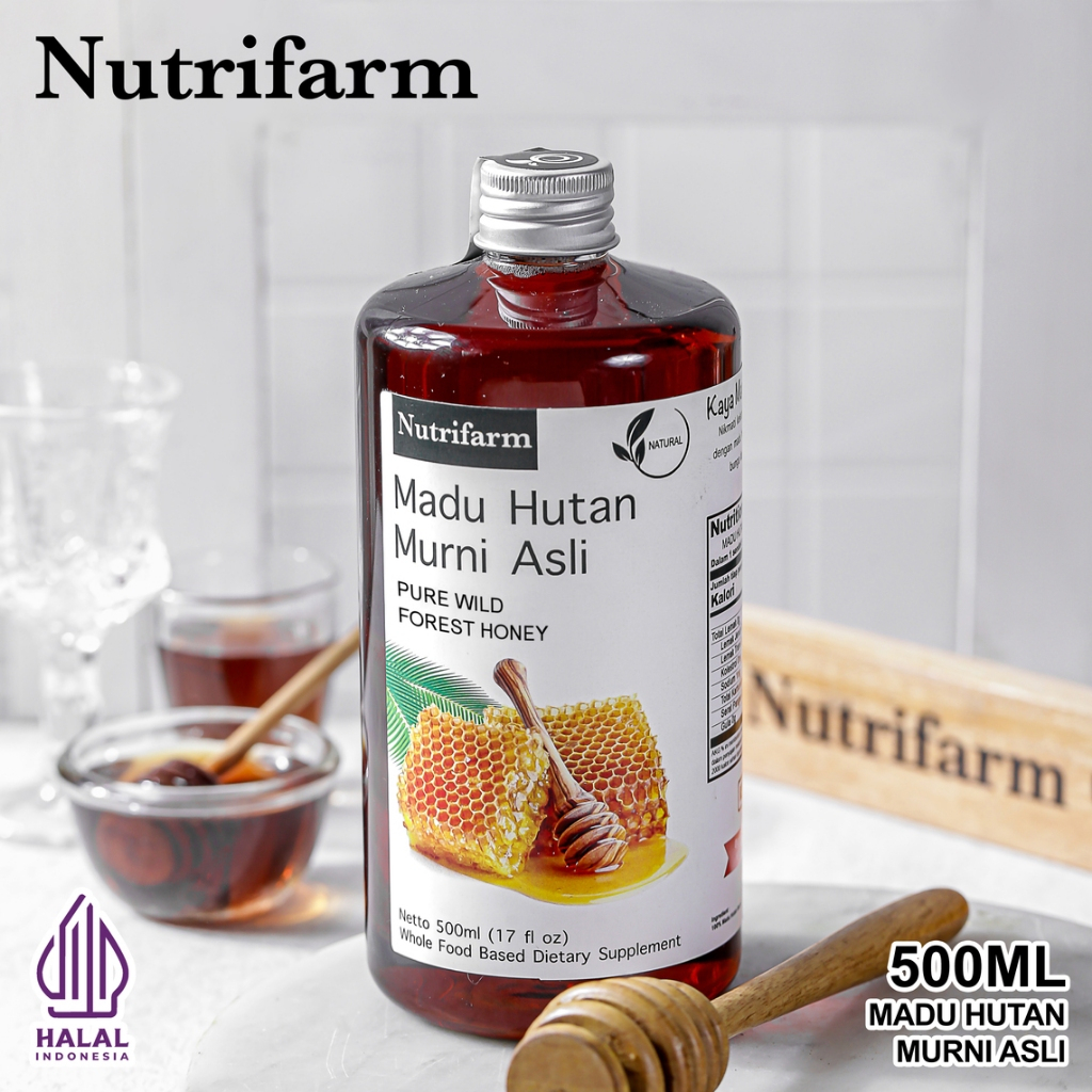 

NUTRIFARM MADU HUTAN 500 ML ORIGINAL HALAL BPOM/ MADU HUTAN ASLI 100% TANPA CAMPURAN APAPUN/ MADU HUTAN LIAR ORIGINAL 100% ALAMI/ MADU HUTAN ORGANIK ORGANIC NUTRIFARM/ WILD HONEY ORGANIC ORIGINAL/ MADU HUTAN KALIMANTAN ASLI/ MADU HUTAN LIAR ORIGINAL 100%