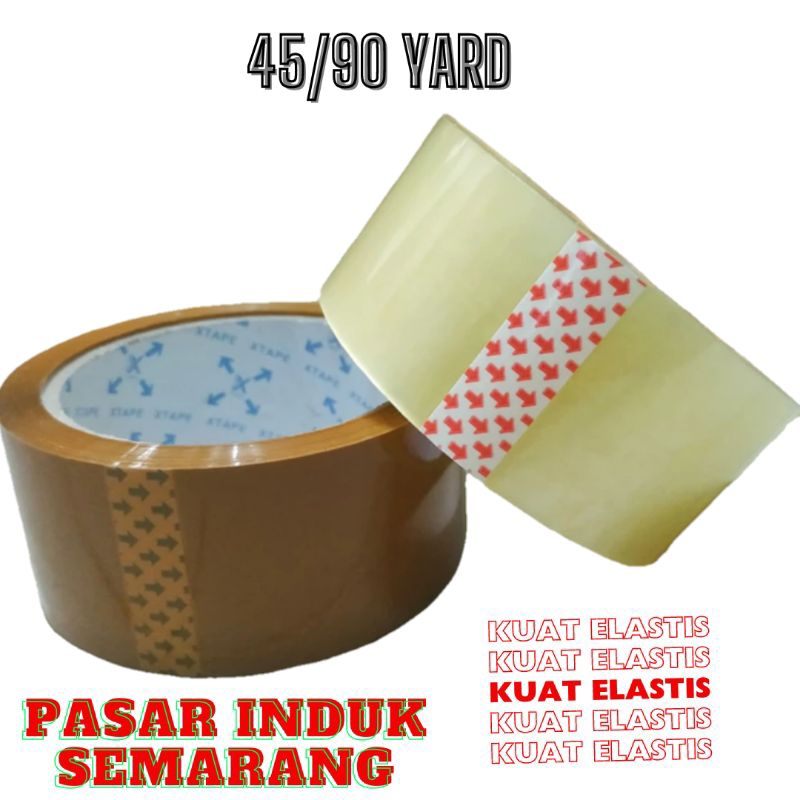 

Lakban / solasi / selotip / alat packing murah , lakban 6-7 pcs , ukuran 45 x 90 yard / 45 x 83 meter