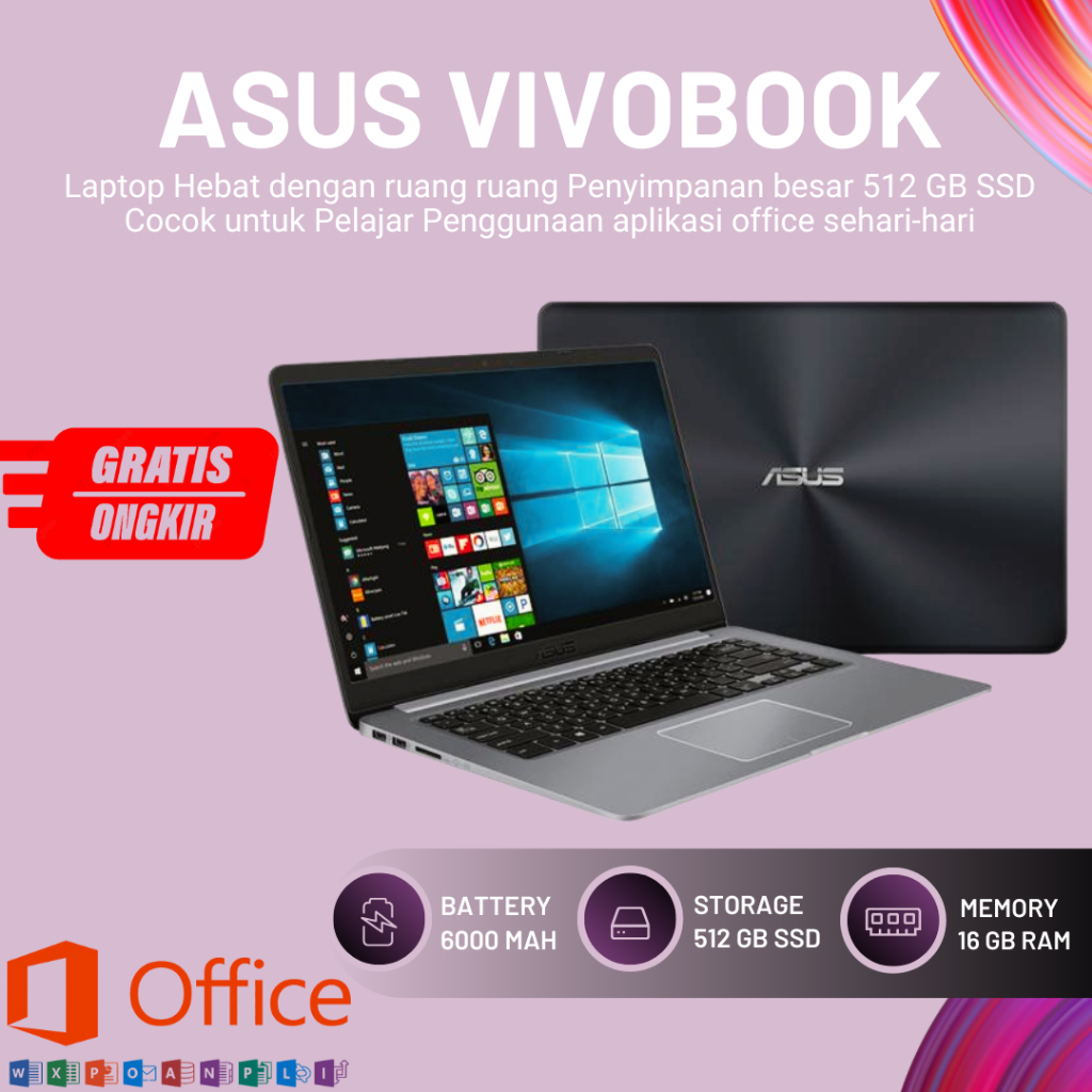LAPTOP ASUS A442UR INTEL i5-8250U | NVIDIA 930MX | 8GB RAM | 512GB SSD | 14INCH | WINDOWS
