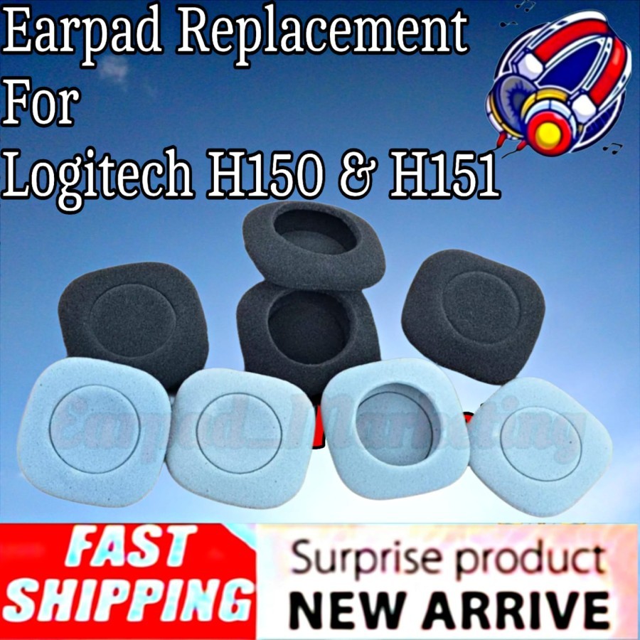 Sepasang Ear Pads Busa Headset Logitech H150 H151 H 150 151