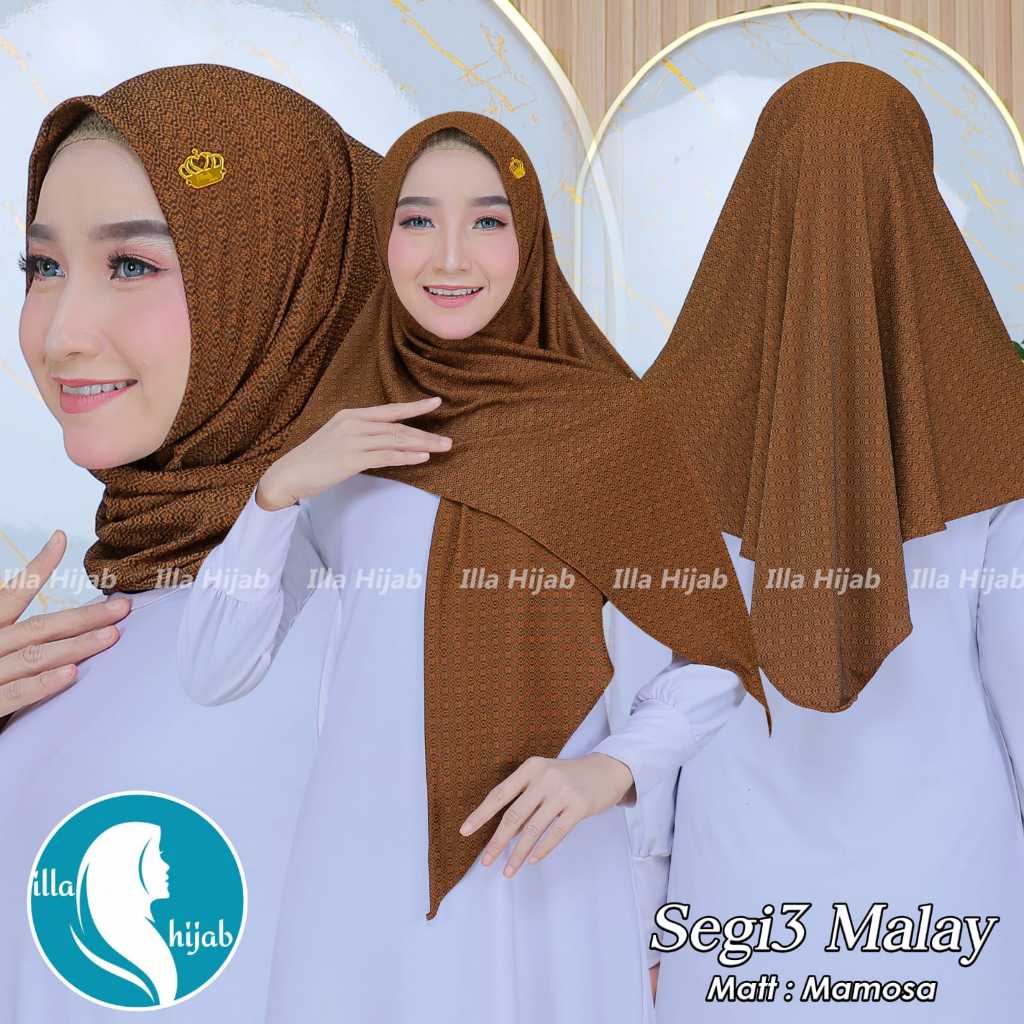 JILBAB INSTAN SEGITIGA MALAY MAMOSA ORI ILLAH HIJAB ( LIVIA )  / JILBAB INSTAN PREMIUM / JILBAB INST