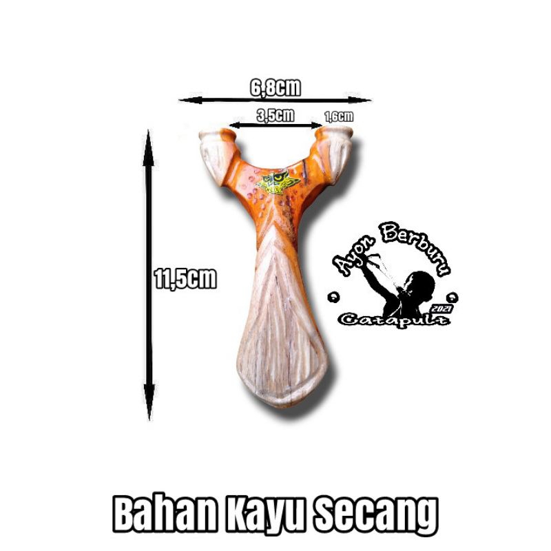 Ketapel OTT dari bahan kayu SECANG/Ayon Catapult