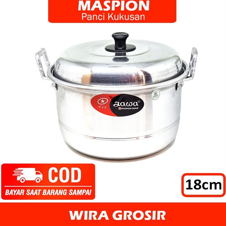 ART L5E Maspion Panci Steamer 12kg Nasi  Tutup Aluminium 18cm  Kukusan Dandang Kukus