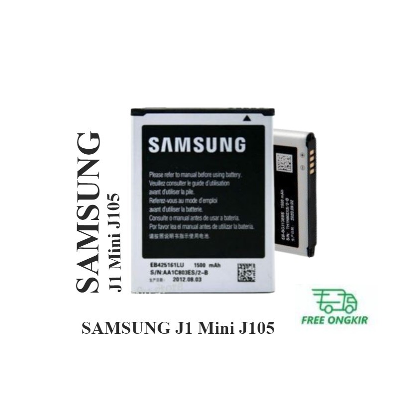 Baterai Handphone Samsung Galaxy J1 Mini J105 Original  Battery Batrai Batre HP J 105 SEIN