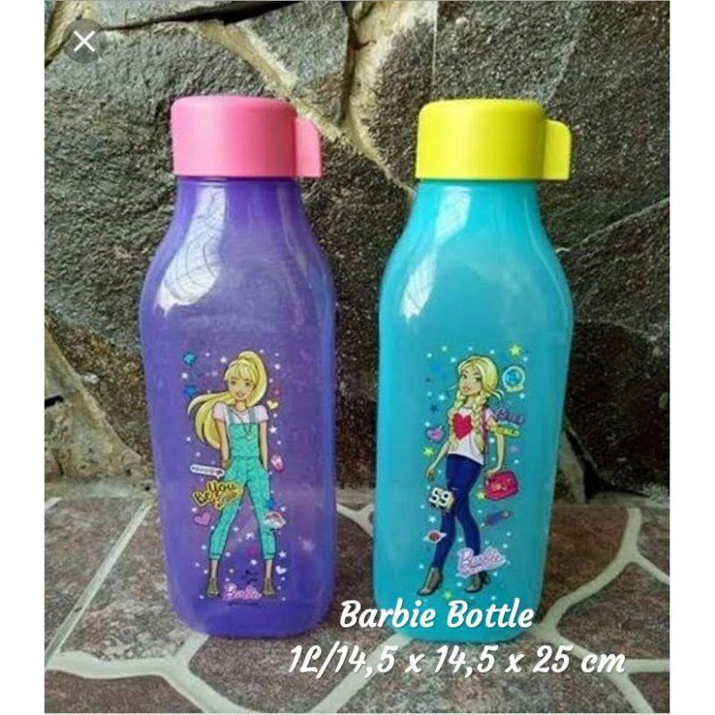 Botol minum eco barbie 1 liter tutup ulir tupperware ecer 1 pcs