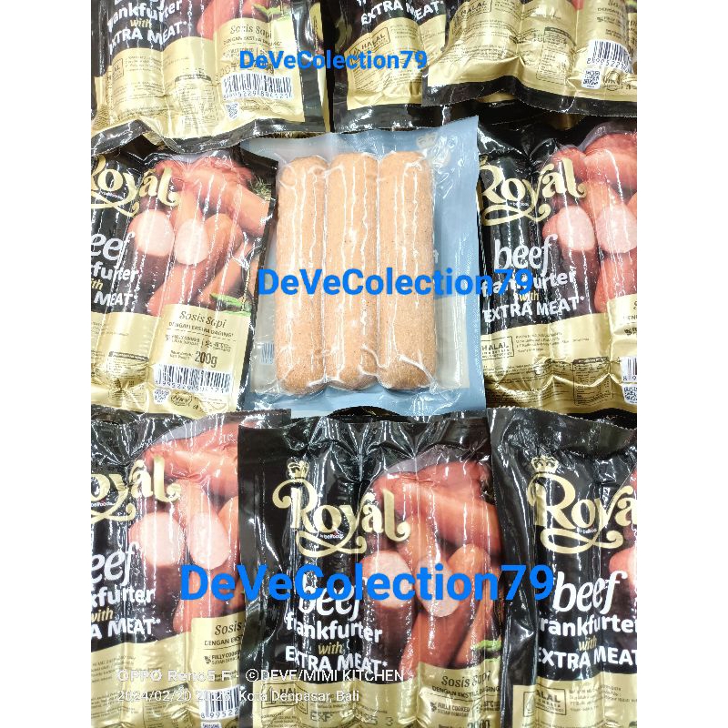 

SOSIS PREMIUM ROYAL BELFOODS BEEF FRANKFURTER SAUSAGE 200GR