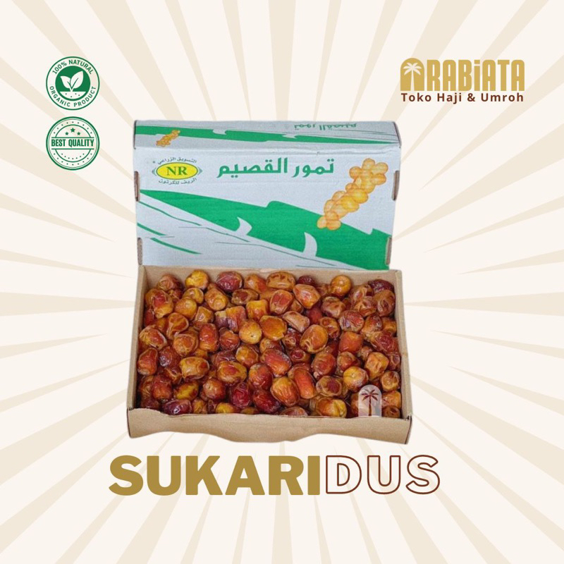 

KURMA SUKARI PREMIUM Dusan isi 3kg+ Manis dan Lembut - Arabiata Store