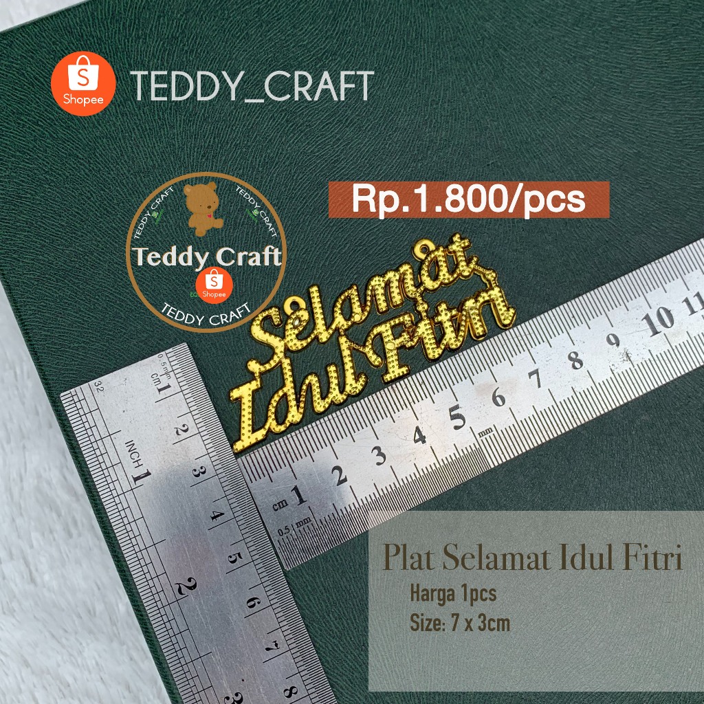 

Plat Tulisan Selamat Idul Fitri 7cm - Resin Lebaran - Dekorasi Eid Mubarak - Hampers Idul Firi - Teddy Craft