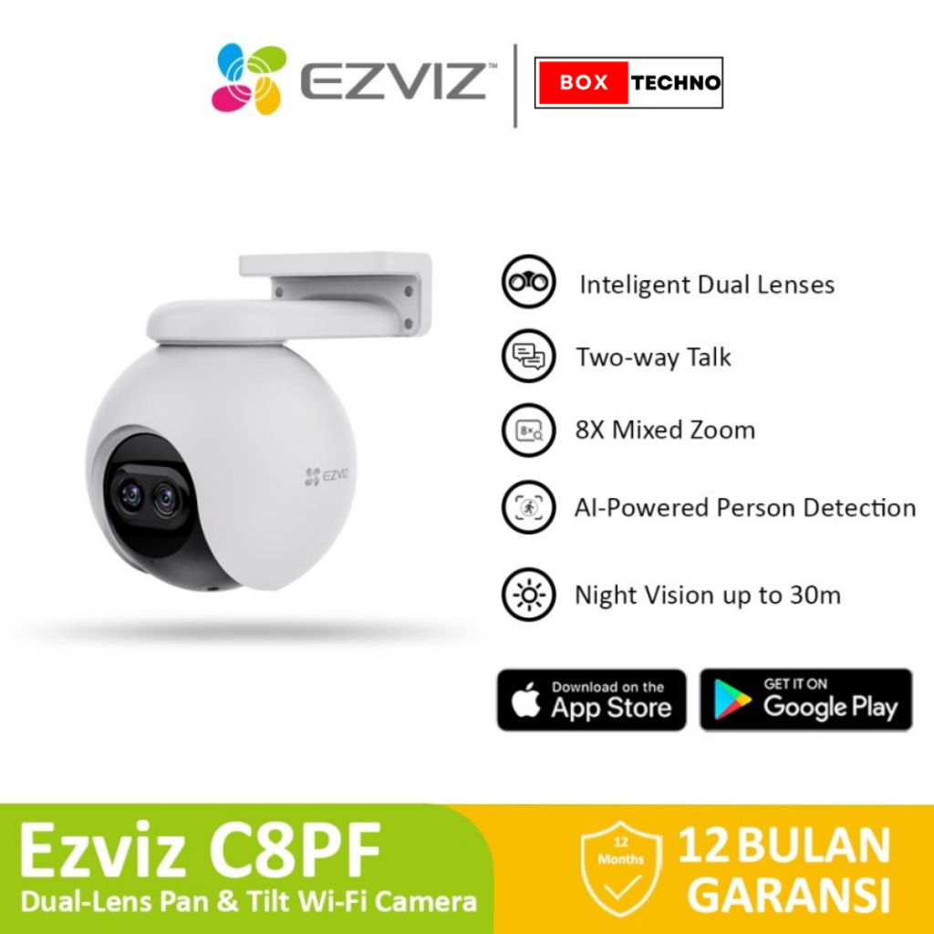 CCTV Ezviz C8PF Dual-Lens 4 x Zoom Pan & Tilt Wi-Fi Zoom Ip Camera
