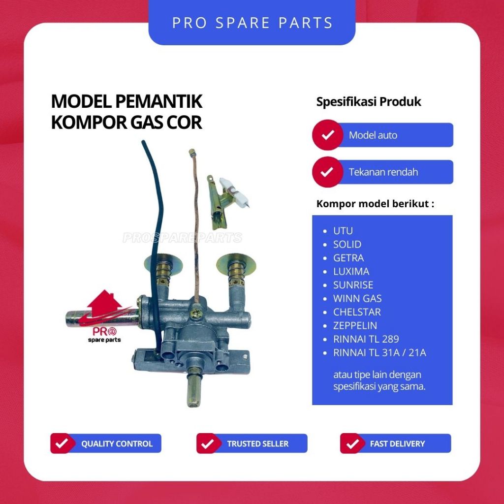 Mesin Pemantik Kompor Gas COR - Pematik TL/31a RINNAI - Pemantik COR Api 1000 MULTI