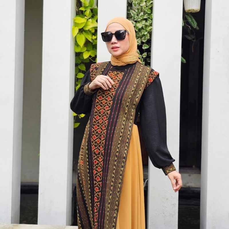 Gamis tenun wanita Marwah baju tenun jepara gamis tenun murah gamis jumbo