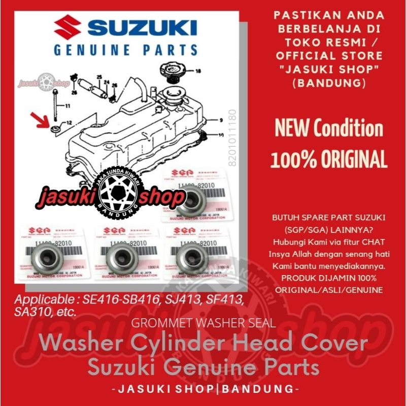 Sil Seal Grommet Washer Cover Tutup Klep Cylinder Head Suzuki Vitara Escudo Sidekick Nomade JLX Fors