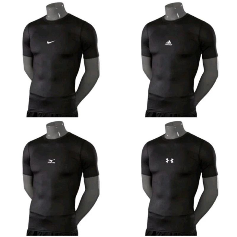 Baju manset pendek pria dewasa / kaos baselayer footballl olahraga /Dalaman olahraga