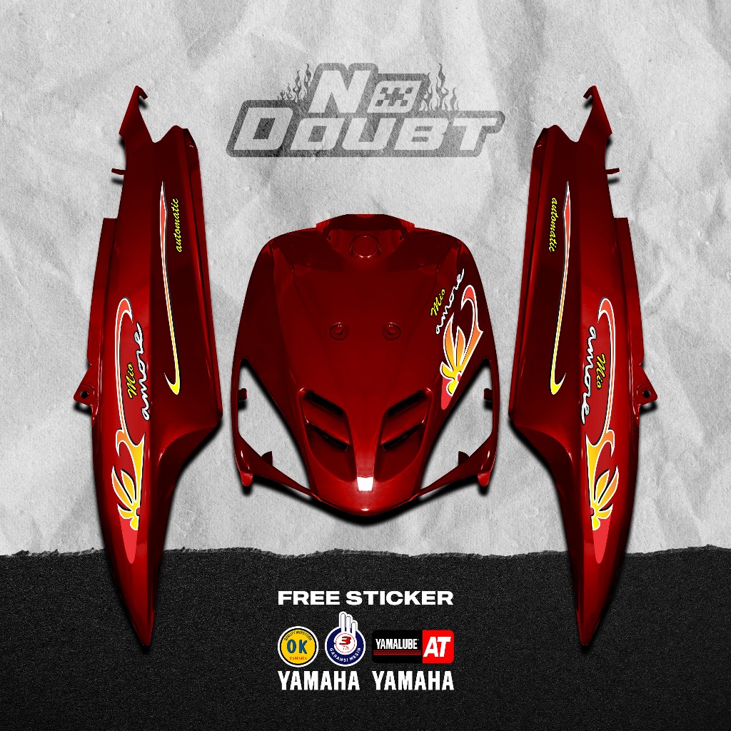 STRIPING MIO SPORTY FLOWER AMORE - RED MAROON BODY