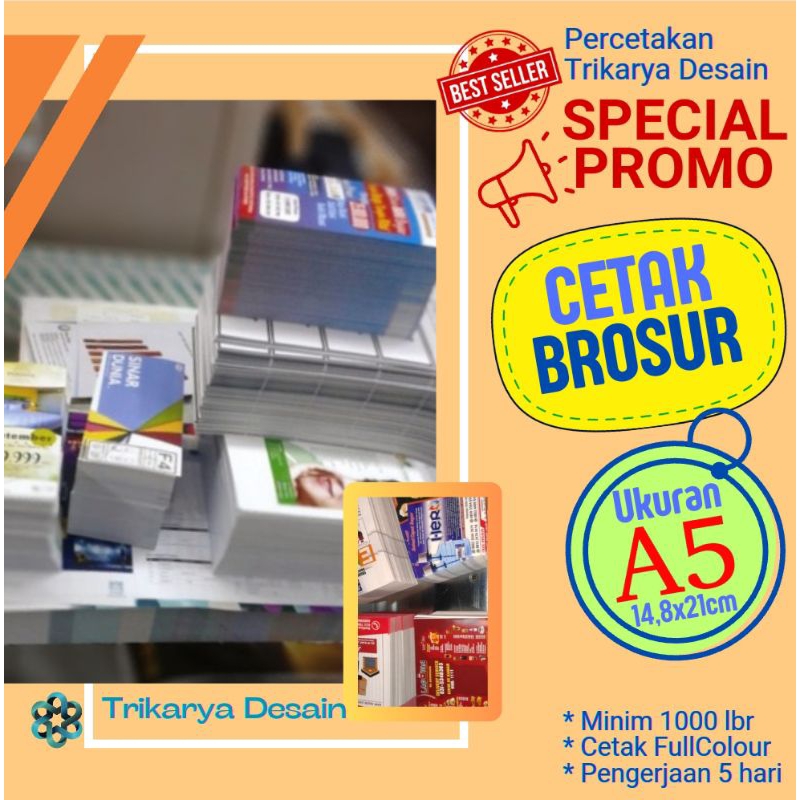 

CETAK/PRINT BROSUR/FLYER A5 14,8X21CM