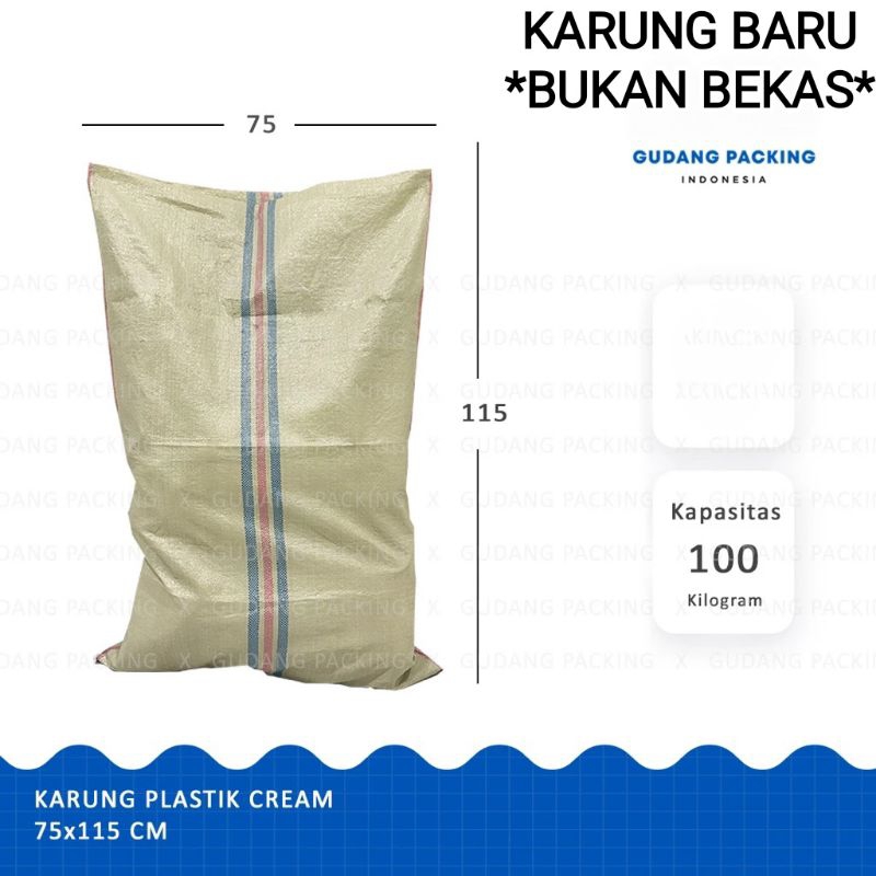 Karung Plastik 100kg 75cm x 115cm Karung Baru 75x115 Jambi