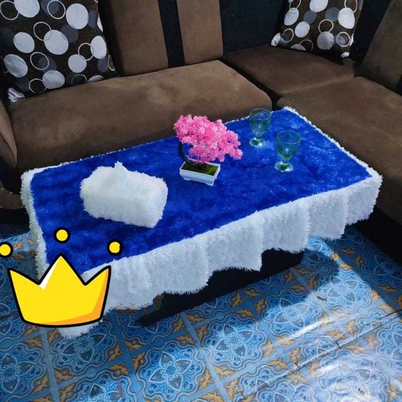 Berkualitas Taplak Meja Ruang Tamu Terbaru / Taplak Meja Rumbai Kombinasi Ruang Tamu / Taplak Meja