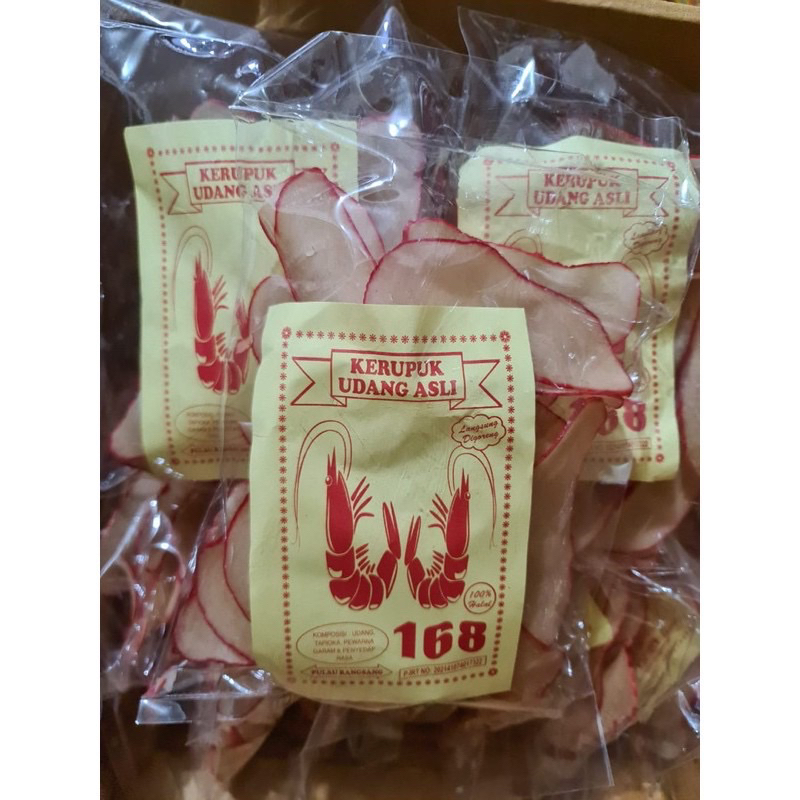 

KERUPUK 168 UDANG 250GR/BB RANGSANG RIAU 168 TERENAK