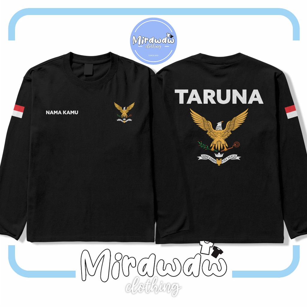 Kaos Logo AAU Akademi Angkatan Udara Taruna Gratis Nama Kamu Lengan Panjang Baju Distro