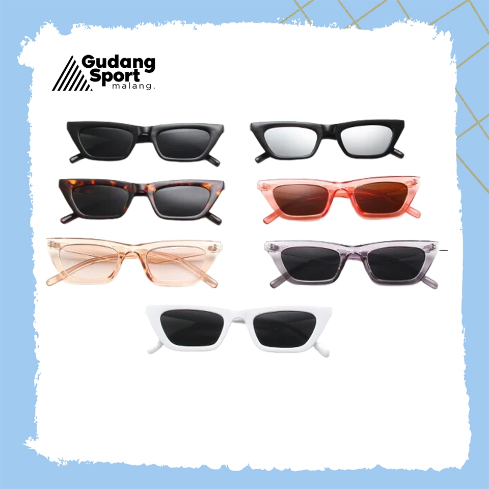 Kacamata Cat Eye Hitam Photocromic Wanita & Pria Kotak Kaca Mata Korean Style KCM06