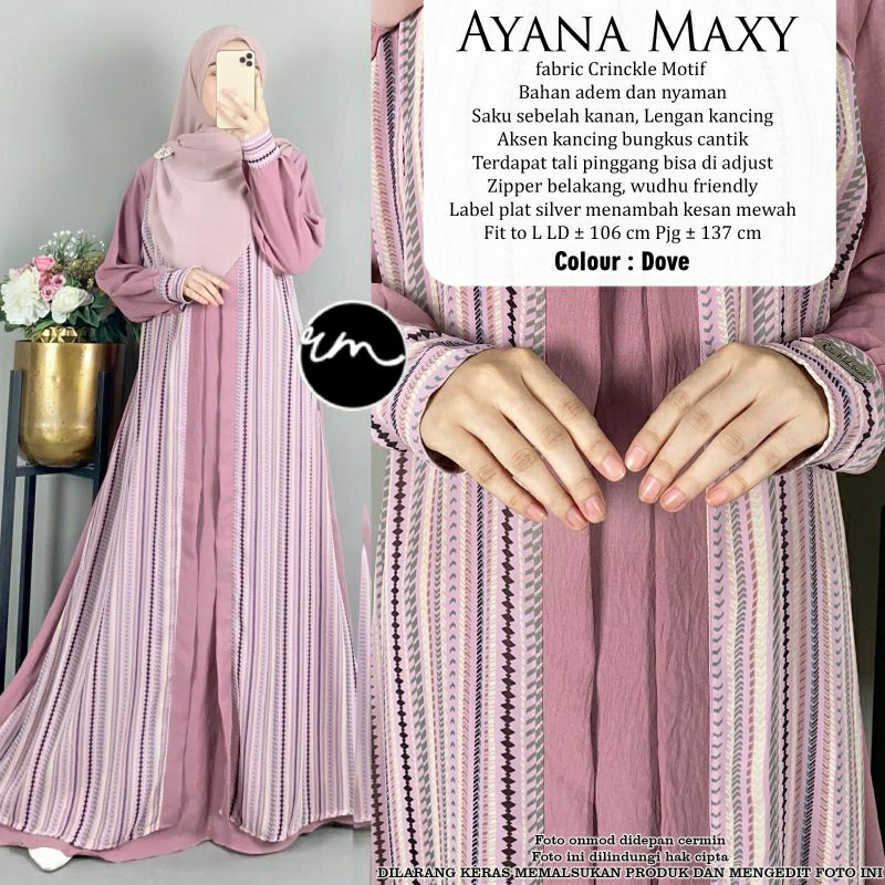Ayana maxy gamis terbaru ORI ratu mulabess