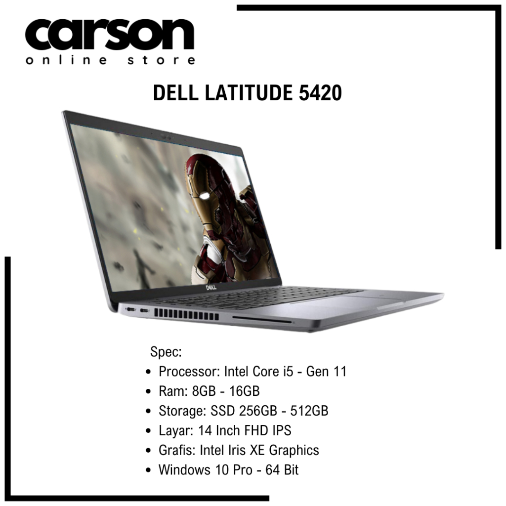 Laptop Dell Latitude 5420 Core i5 / i7 Gen 11 Second Slim Mewah Bergaransi