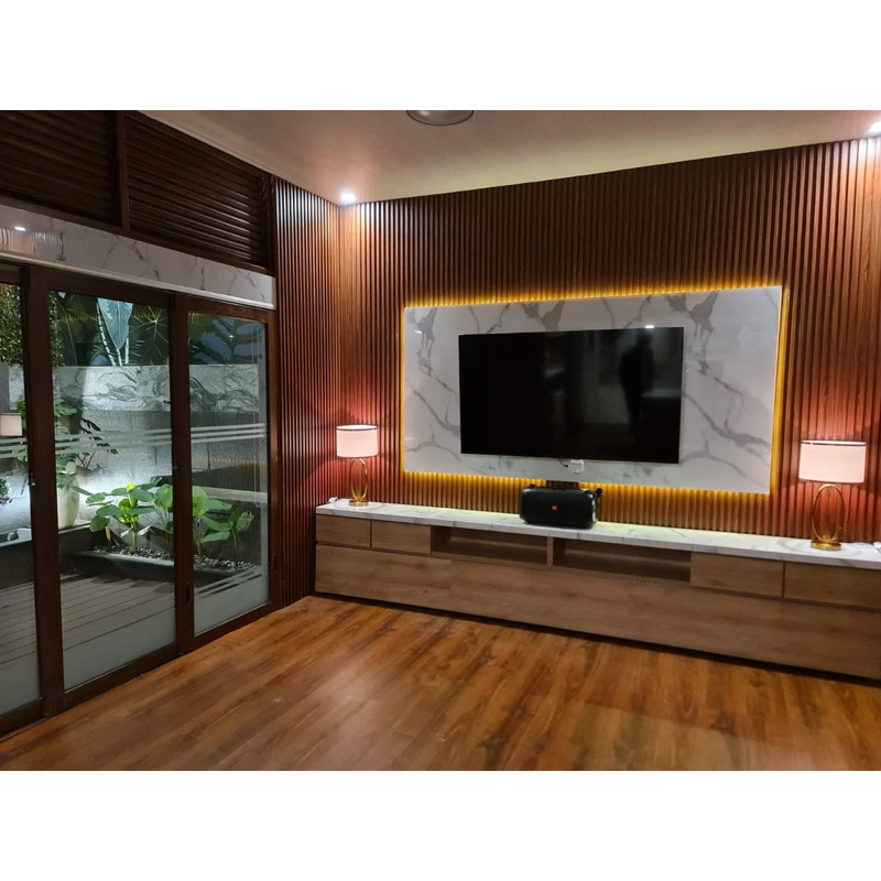 WPC Wood Wall Panel PVC Wallpanel WoodPanel Kisi kisi Dinding