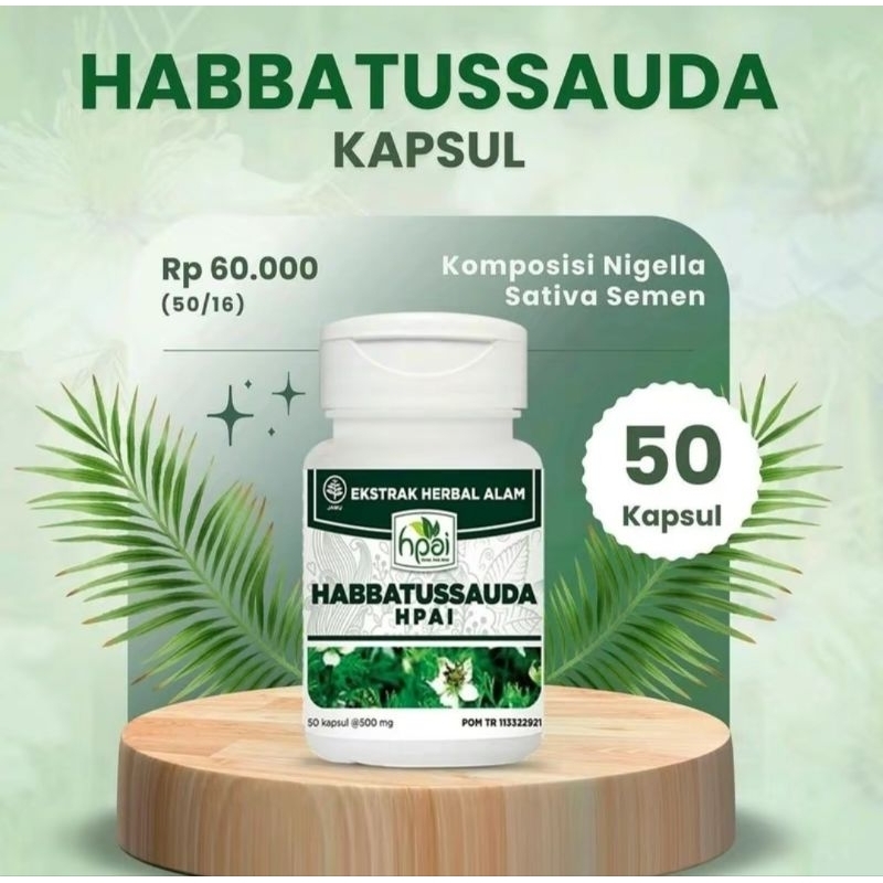 Habbatussauda Kapsul Herbal Alami HNI HPAI (Bonus Member/Kaos Kaki)