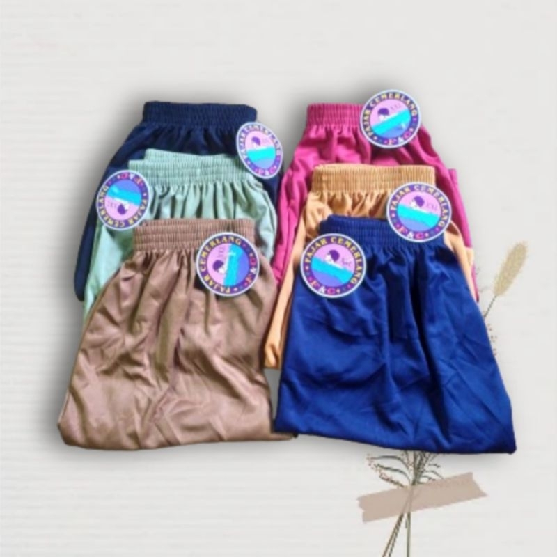 (6pcs) Celana Short Wanita Anak Dan Dewasa Fajar Cemerlang S - XXXL