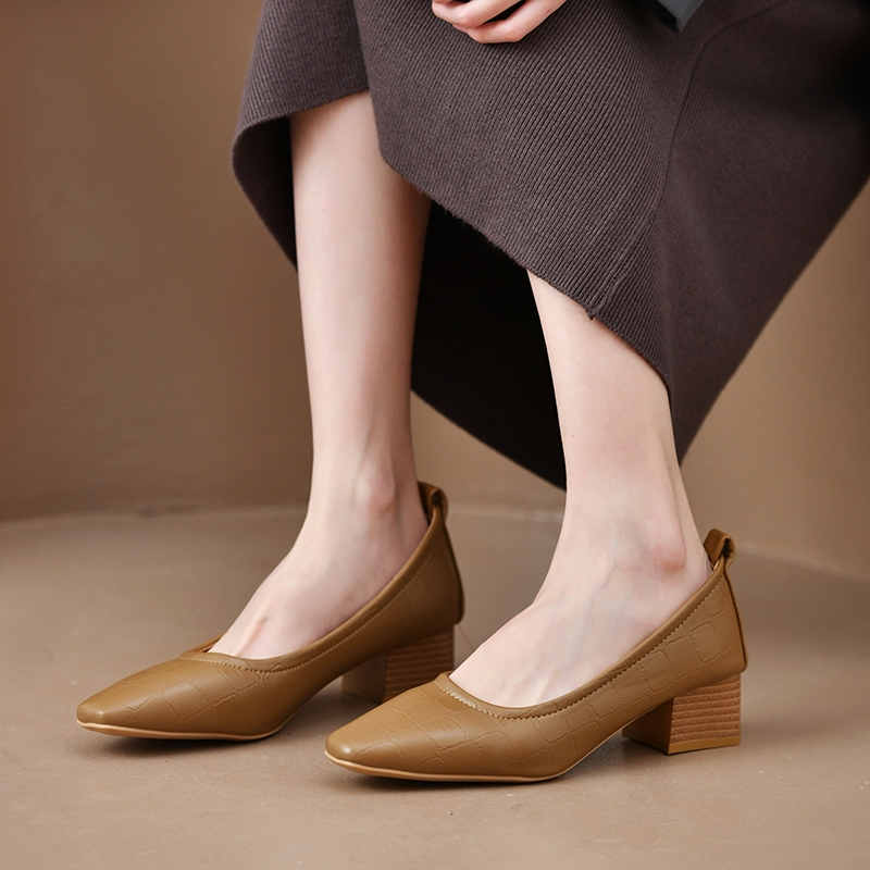 Sepatu Wanita Pantofel Kerja Pansus Hak Tahu Polos Import Kekinian 8807