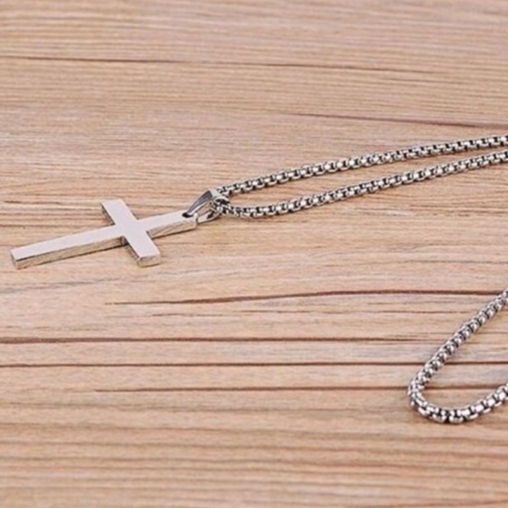 MG Terbaru Kalung Titanium Liontin Salib Pria Wanita Anti Karat/Kalung Salib Premium Hight Quality T