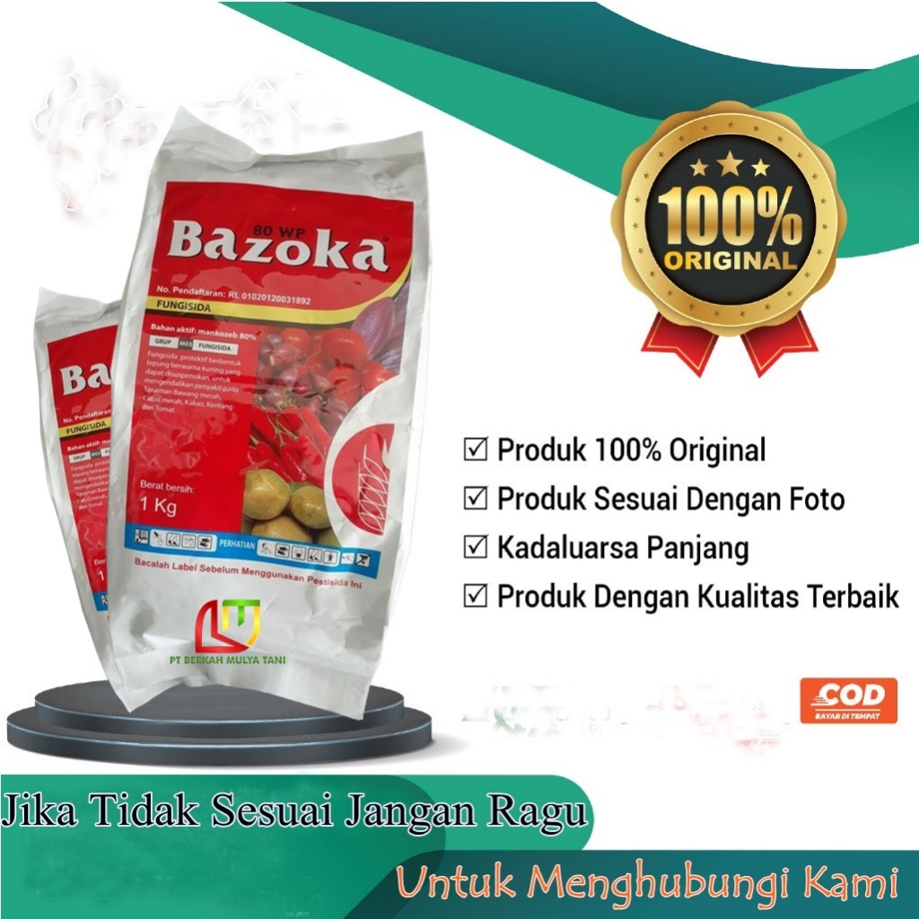 Fungisida Bazoka 80 WP 1 Kg Bahan Aktif Mankozeb
